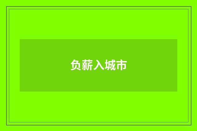 负薪入城市