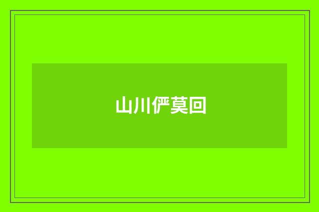 山川俨莫回