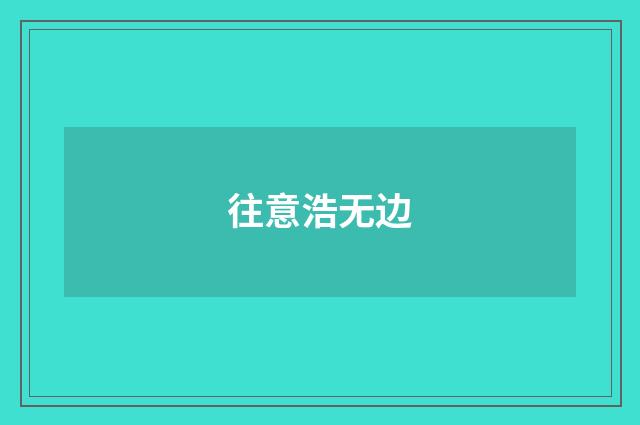 往意浩无边