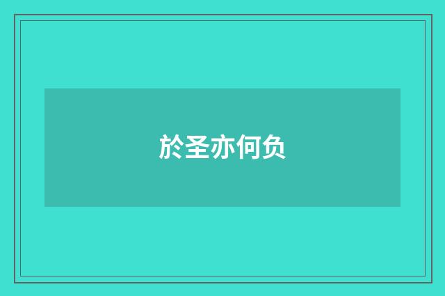 於圣亦何负