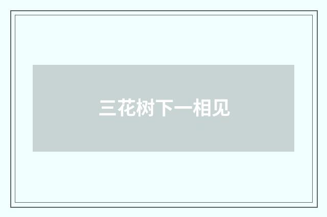 三花树下一相见