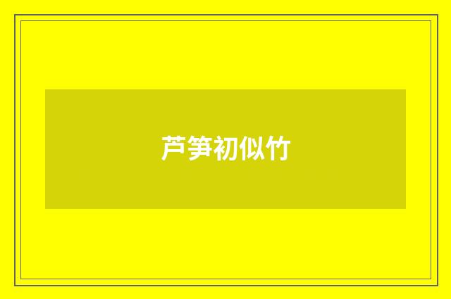 芦笋初似竹