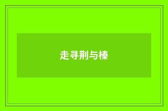 走寻荆与榛
