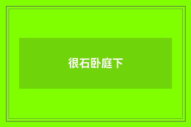 很石卧庭下