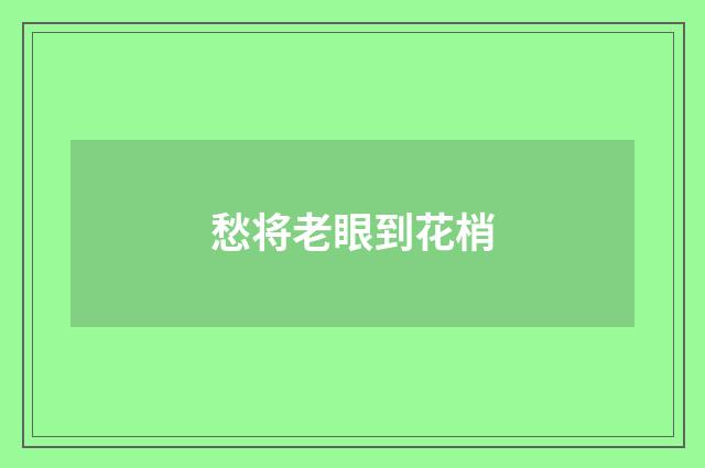 愁将老眼到花梢