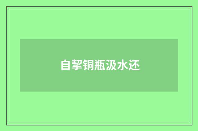 自挈铜瓶汲水还
