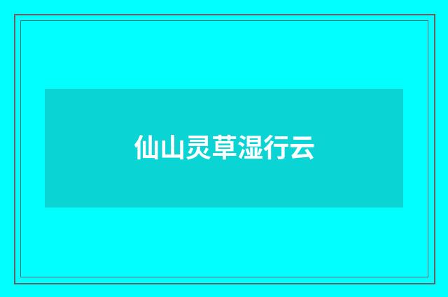 仙山灵草湿行云
