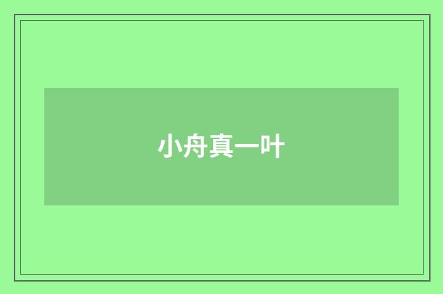 小舟真一叶