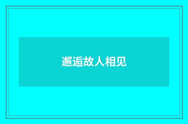 邂逅故人相见