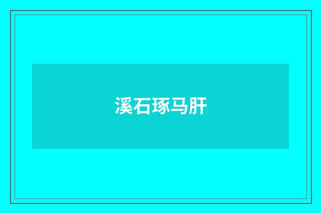 溪石琢马肝