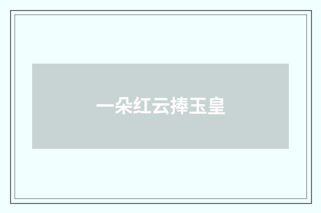 一朵红云捧玉皇