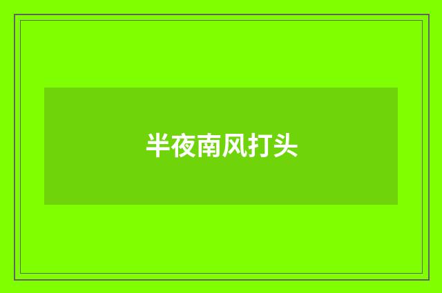 半夜南风打头