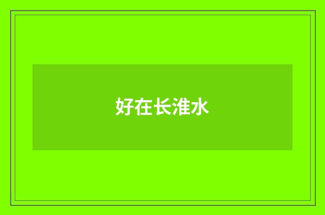 好在长淮水