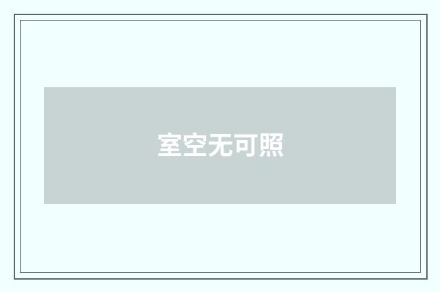 室空无可照