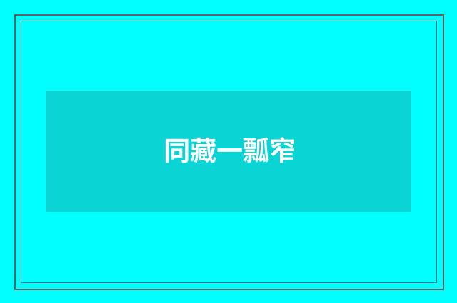 同藏一瓢窄