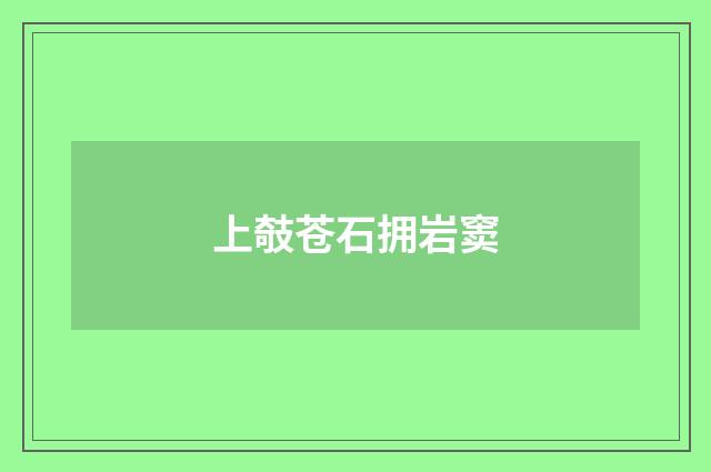 上攲苍石拥岩窦
