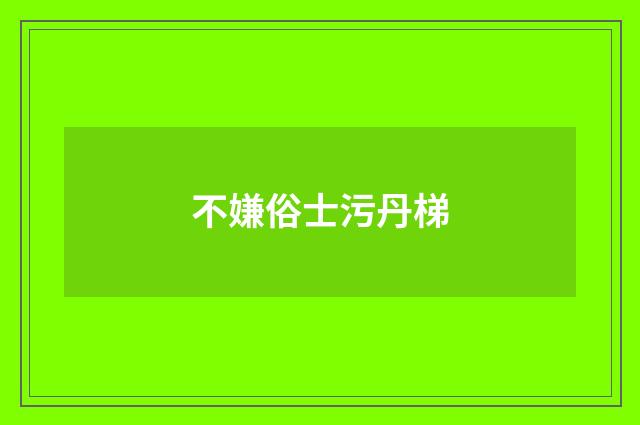 不嫌俗士污丹梯