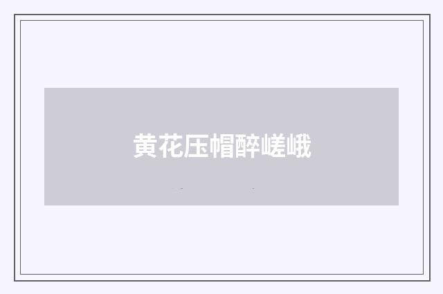 黄花压帽醉嵯峨