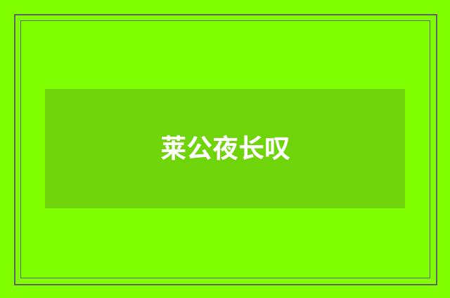 莱公夜长叹
