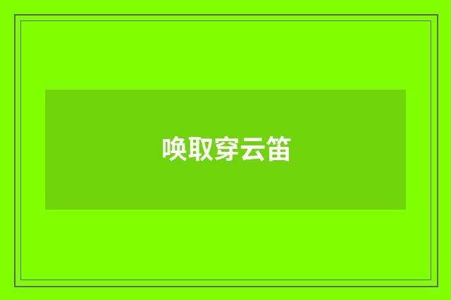 唤取穿云笛