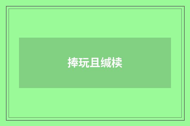捧玩且缄椟