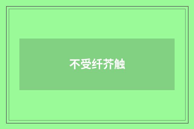不受纤芥触