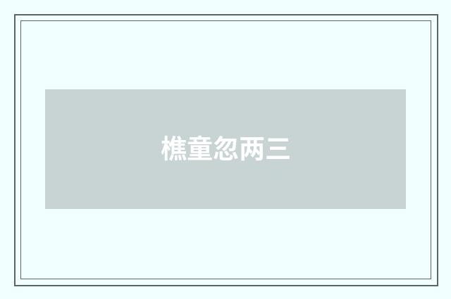 樵童忽两三