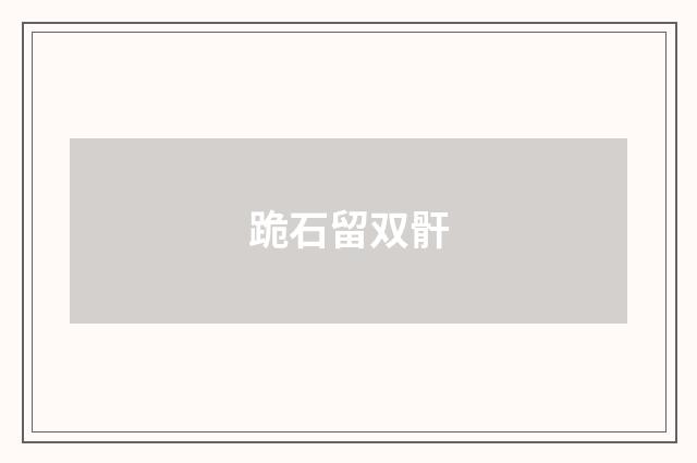 跪石留双骭
