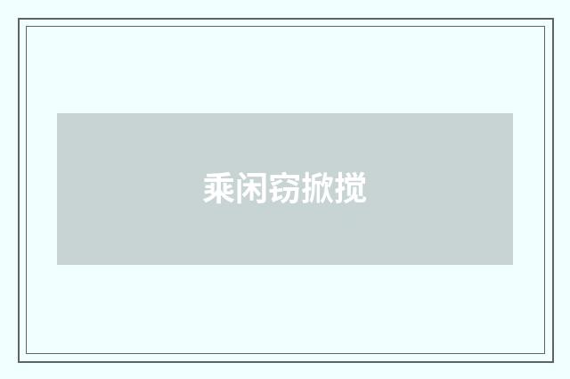 乘闲窃掀搅