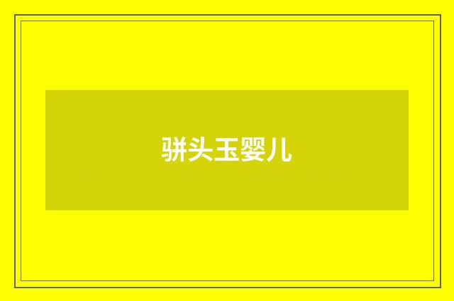骈头玉婴儿