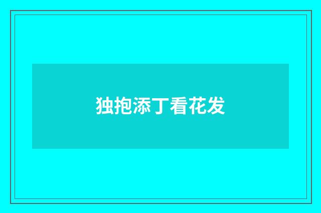 独抱添丁看花发