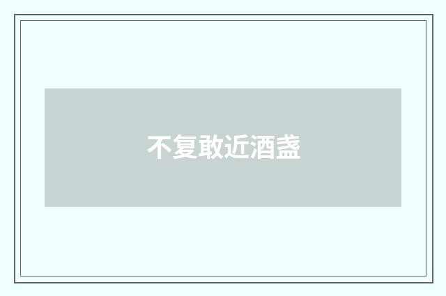 不复敢近酒盏