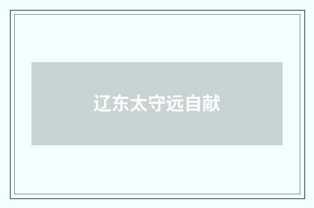 辽东太守远自献