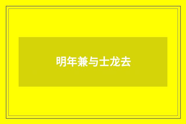 明年兼与士龙去