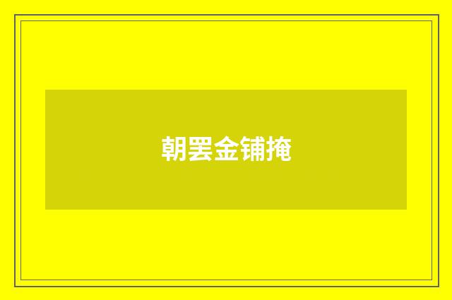 朝罢金铺掩