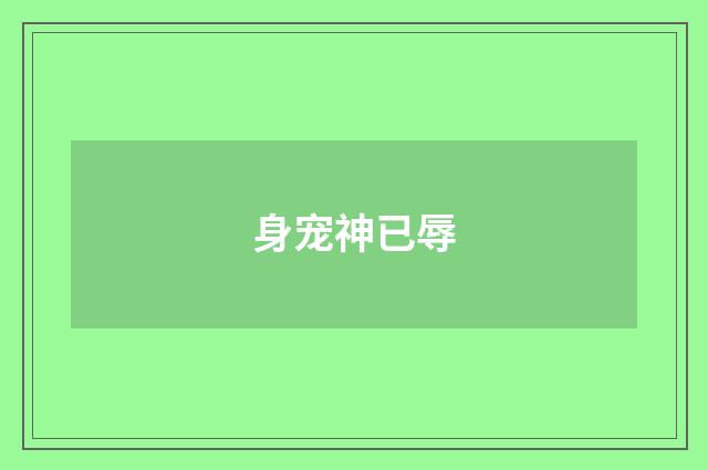 身宠神已辱