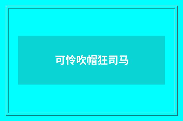 可怜吹帽狂司马