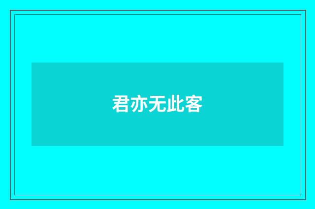 君亦无此客