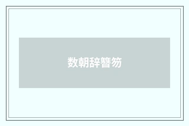 数朝辞簪笏