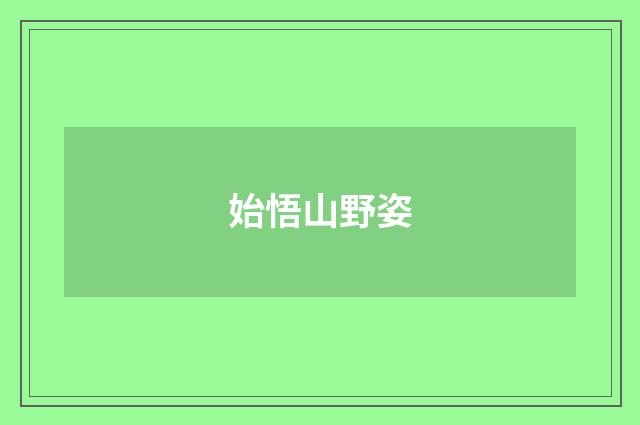 始悟山野姿