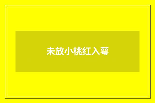 未放小桃红入萼