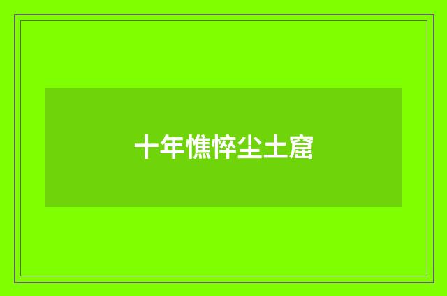 十年憔悴尘土窟