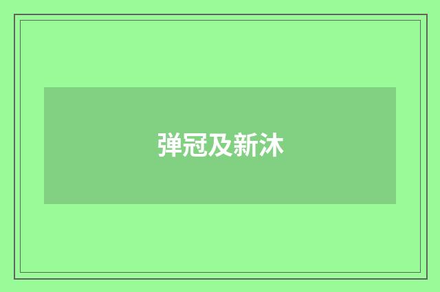 弹冠及新沐
