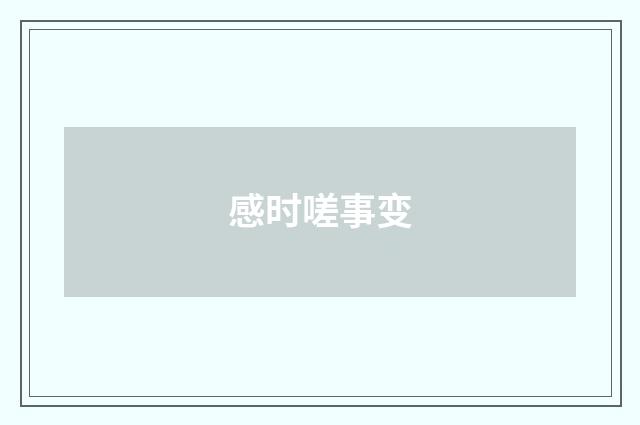 感时嗟事变