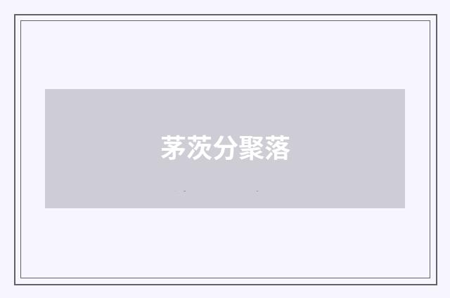 茅茨分聚落
