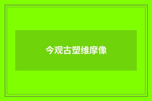 今观古塑维摩像