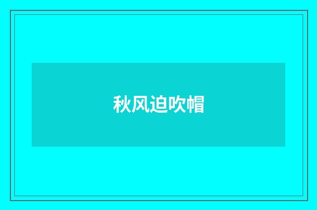 秋风迫吹帽