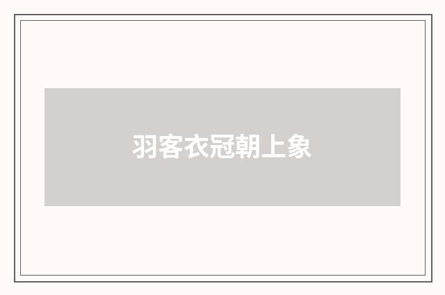 羽客衣冠朝上象