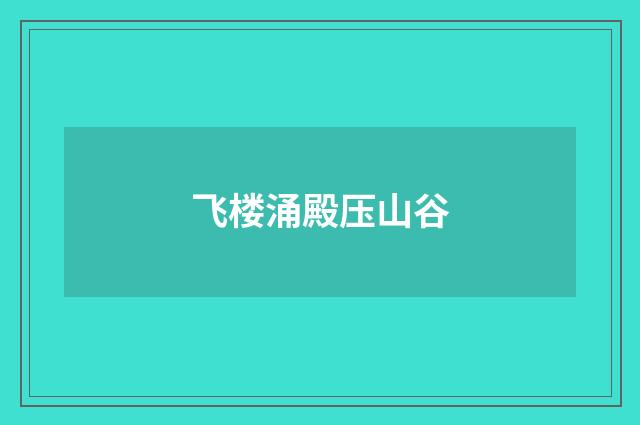 飞楼涌殿压山谷