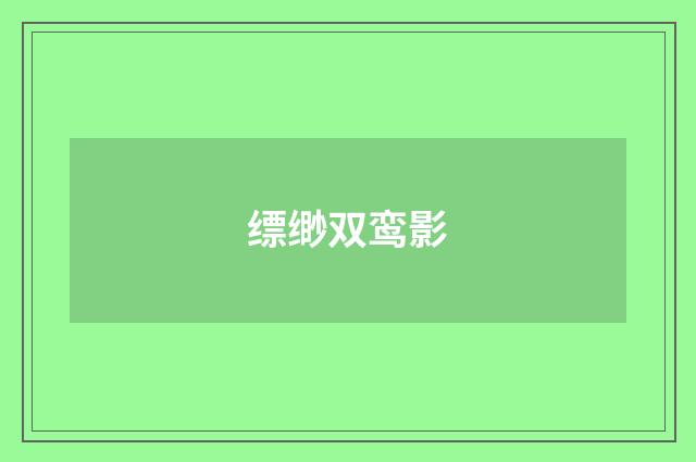 缥缈双鸾影